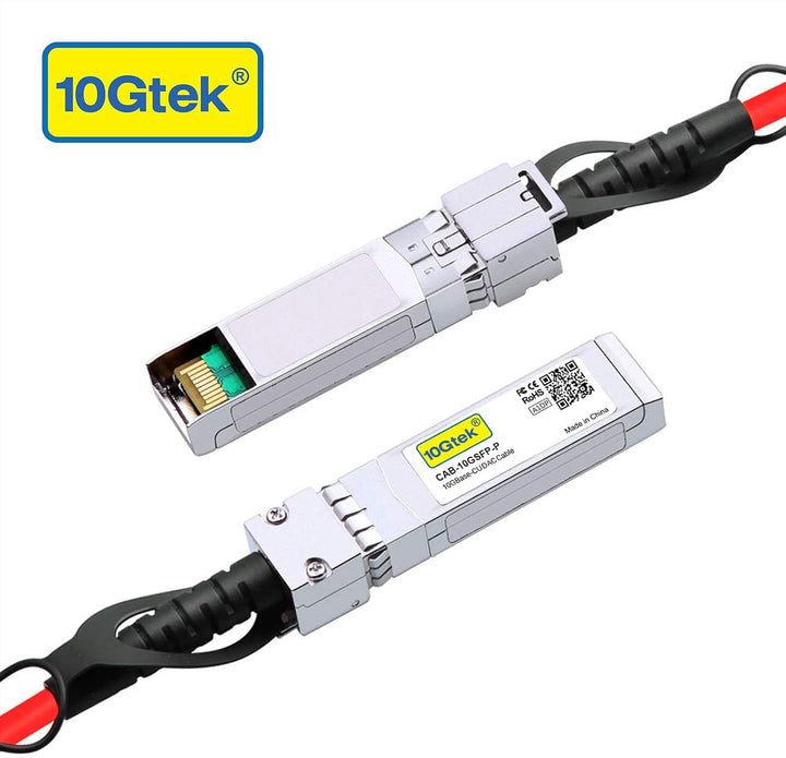 [Red] Colored 10G SFP+ DAC Cable - Twinax SFP Cable for Cisco SFP-H10GB-CU0.5M, Ubiquiti UniFi, D-Li
