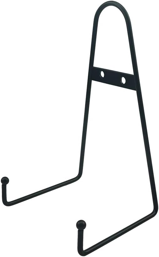 20,3 cm grosse schwarze Metall-Wandhalterung, Staffelei, Telleraufhänger, vertikaler Tellerständer,
