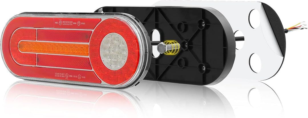 D-TECH 2Pcs LED-Anhänger Rücklicht, Bremslicht, Rückfahrnebelscheinwerfer, Neon-Effekt Rücklicht, dy