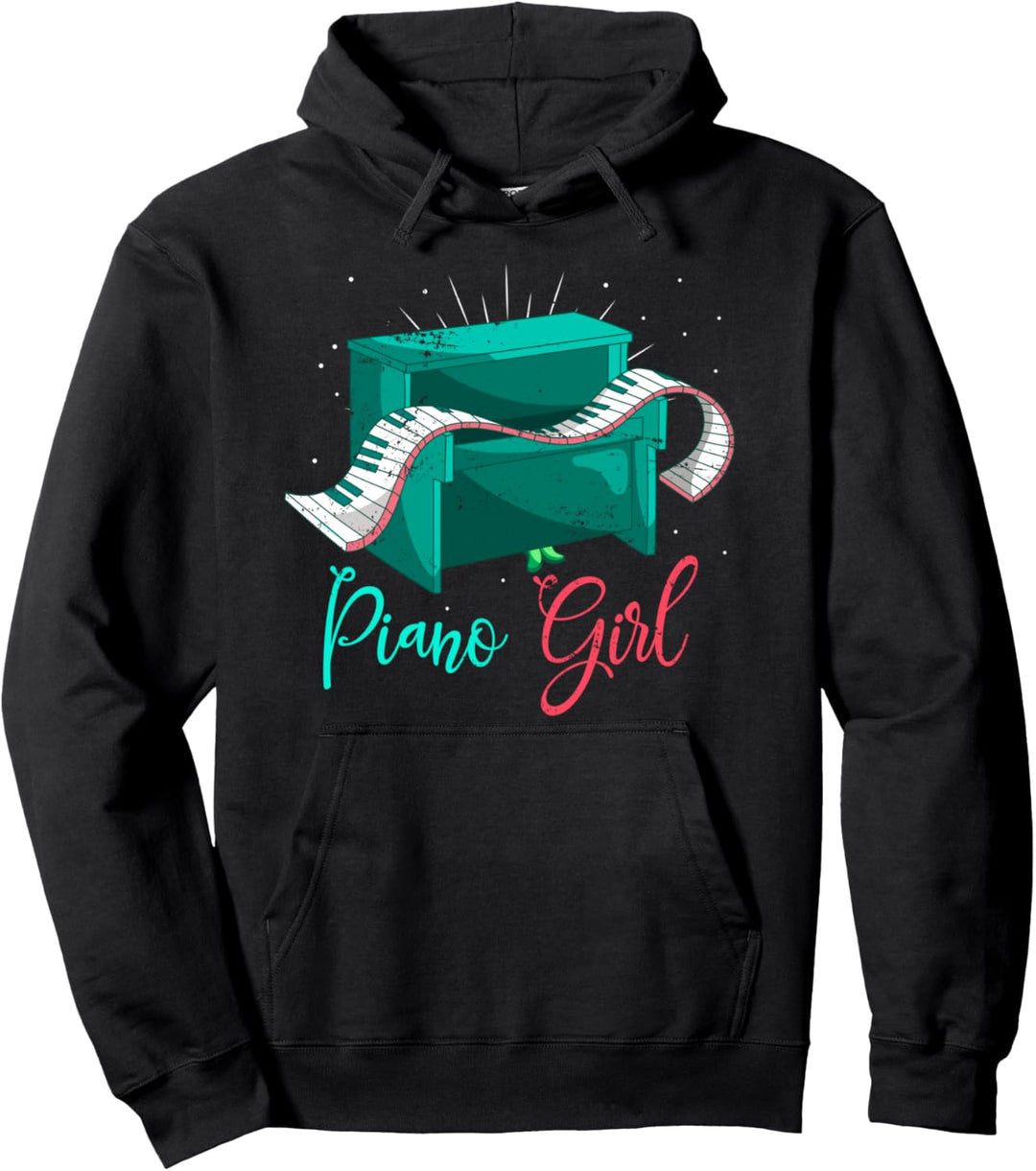 Piano Mädchen Klassische Musik Geschenk Klavier Pullover Hoodie