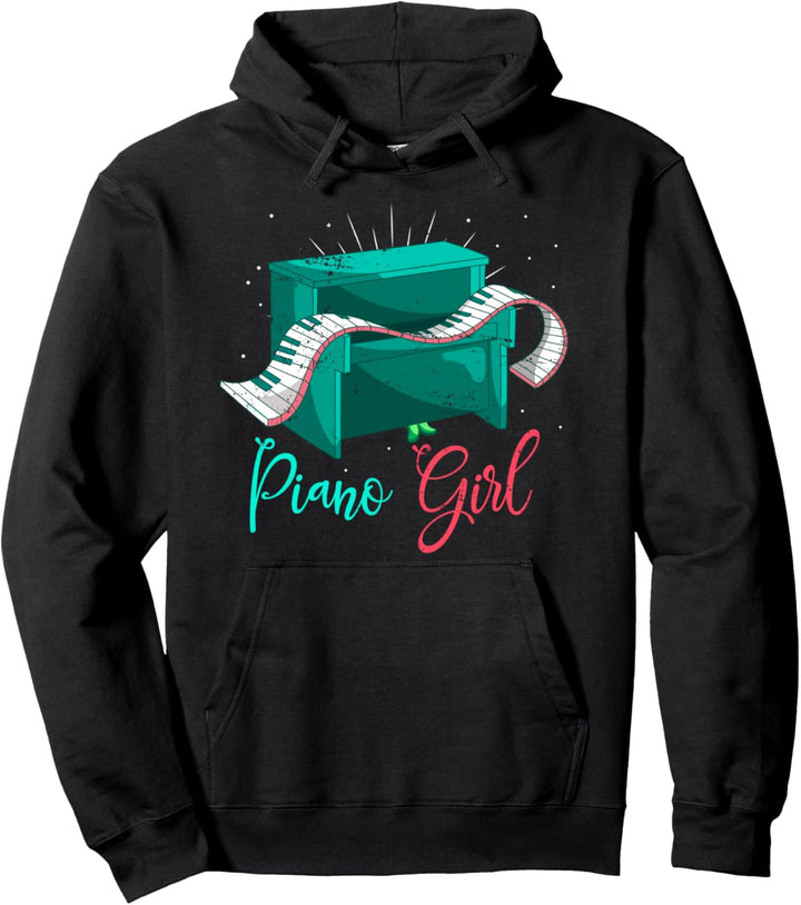 Piano Mädchen Klassische Musik Geschenk Klavier Pullover Hoodie