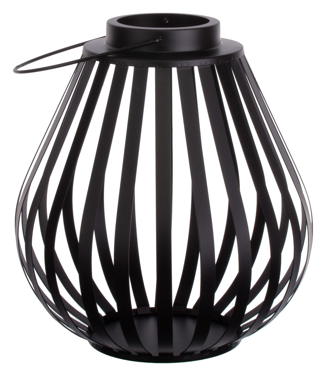 Brandsseller Windlicht 29,5 x 27,5 cm Metall mit Henkel Gitter Design Schwarz Kerzenständer Laterne