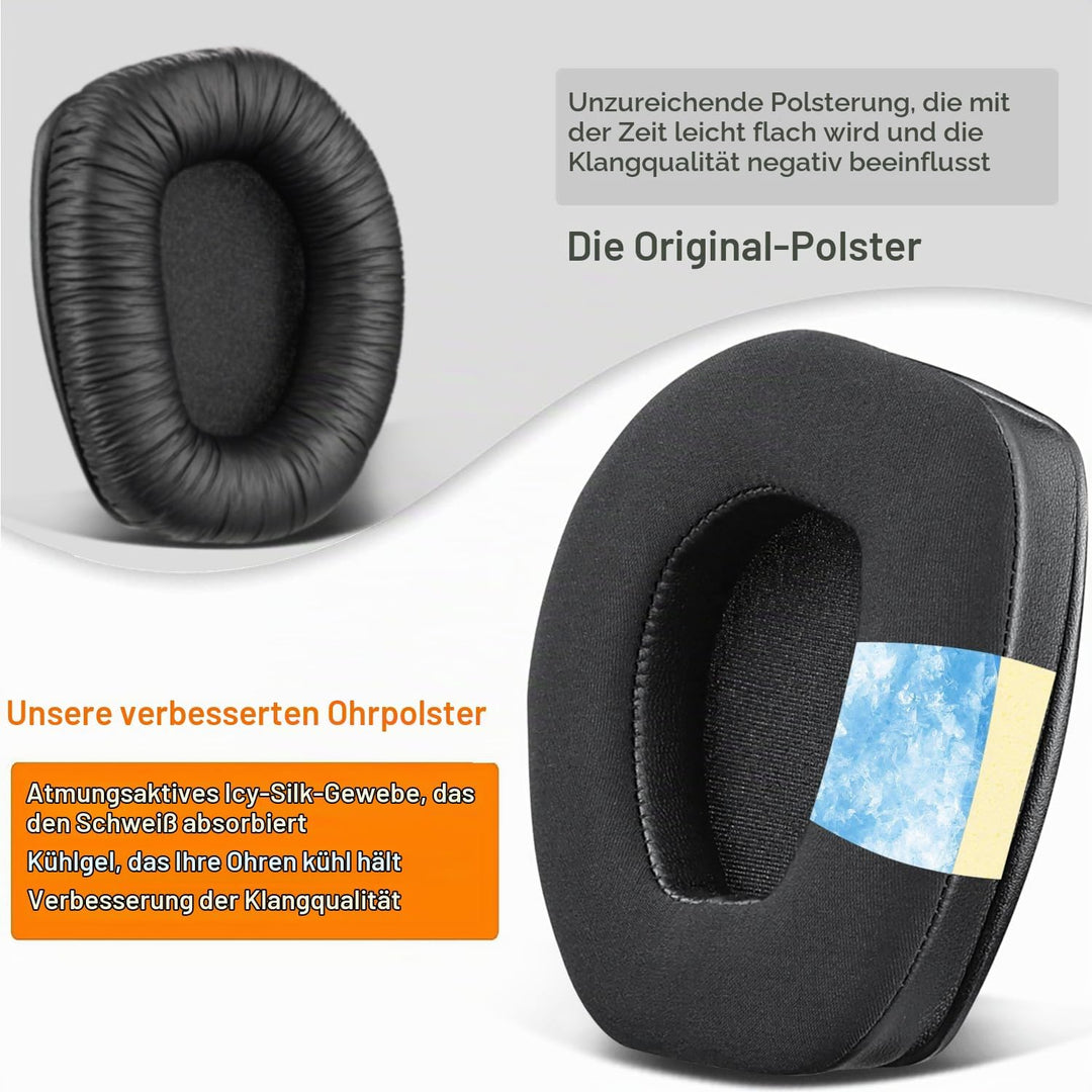 SOULWIT Kühlgel Ersatz Ohrpolster für Sennheiser RS165/TR165/RS175/TR175/RS185/TR185/RS195/TR195 (RS