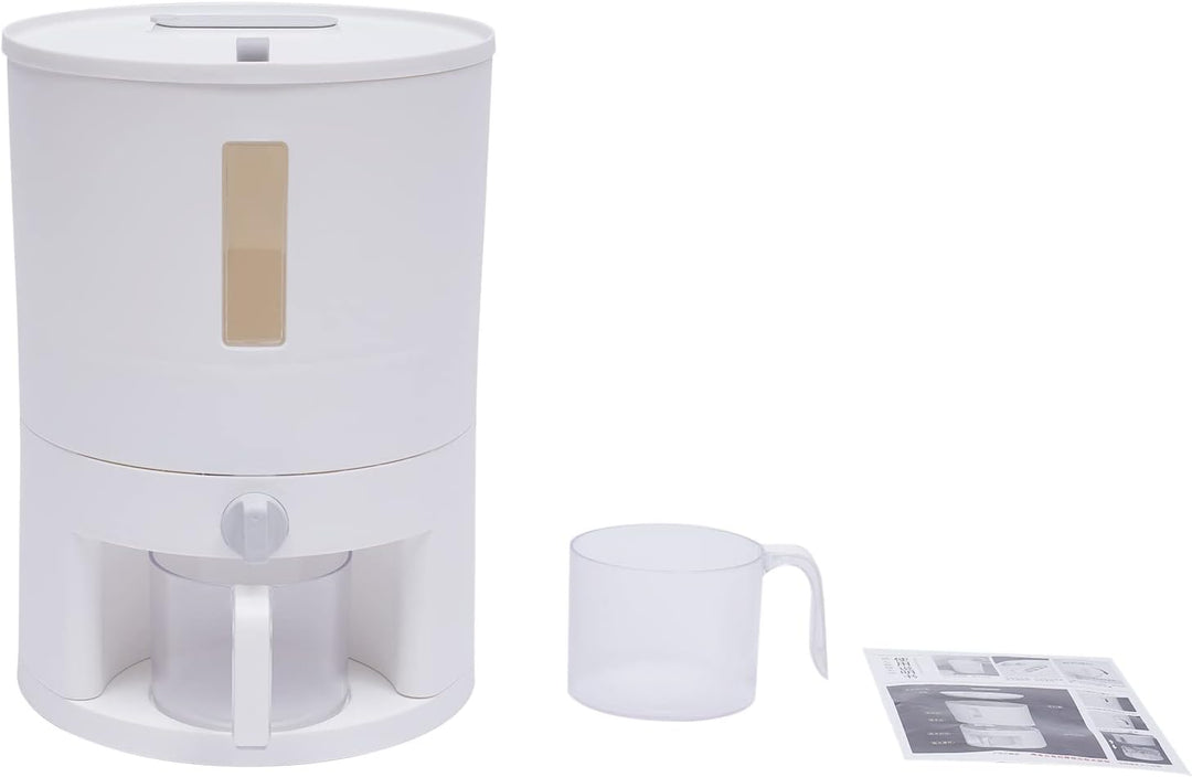 Müslispender 6KG/10KG Küche Trockenen Lebensmittel Spender Getreide Reis Container mit Skala für Bla