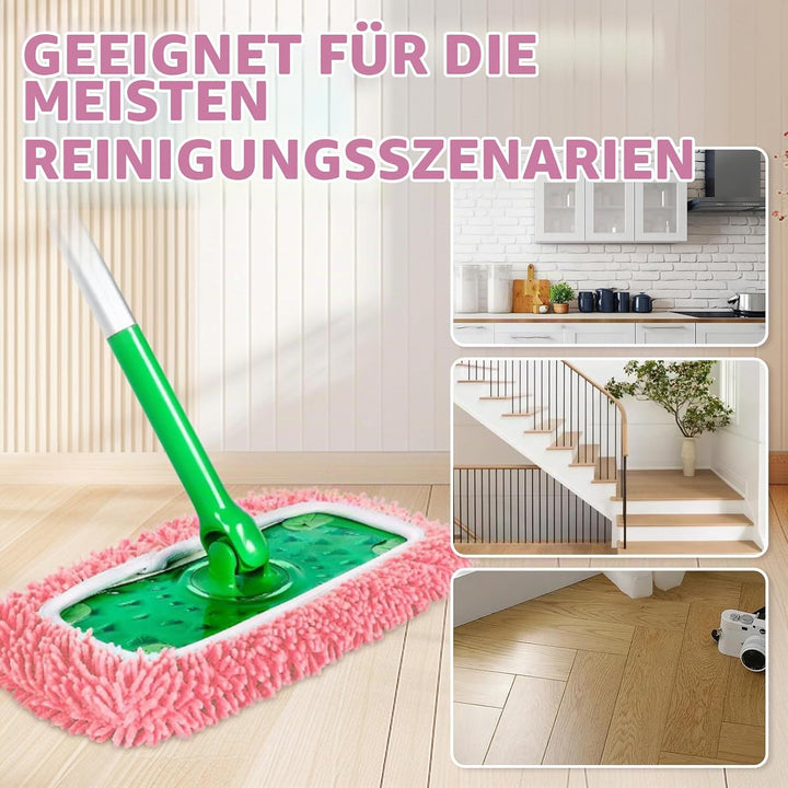 8 Stück für Swiffer Feuchte Bodentücher mit Wäschebeutel, Wiederverwendbaren Mikrofaser Wischmopbezu