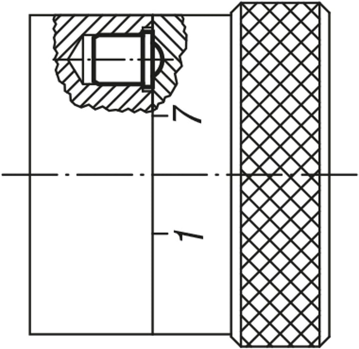 KIPP Federndes Druckstück glatte Ausführung (25 Stück pro Verpackungseinheit) D=12mm, L=16mm, Edelst
