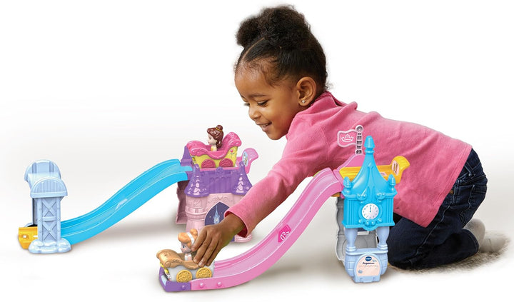Vtech Baby TUT TUT Baby Flitzer - Prinzessinnen 3-in-1-Zauberschloss – Spielzeug-Set mit 3 Aufbaumög