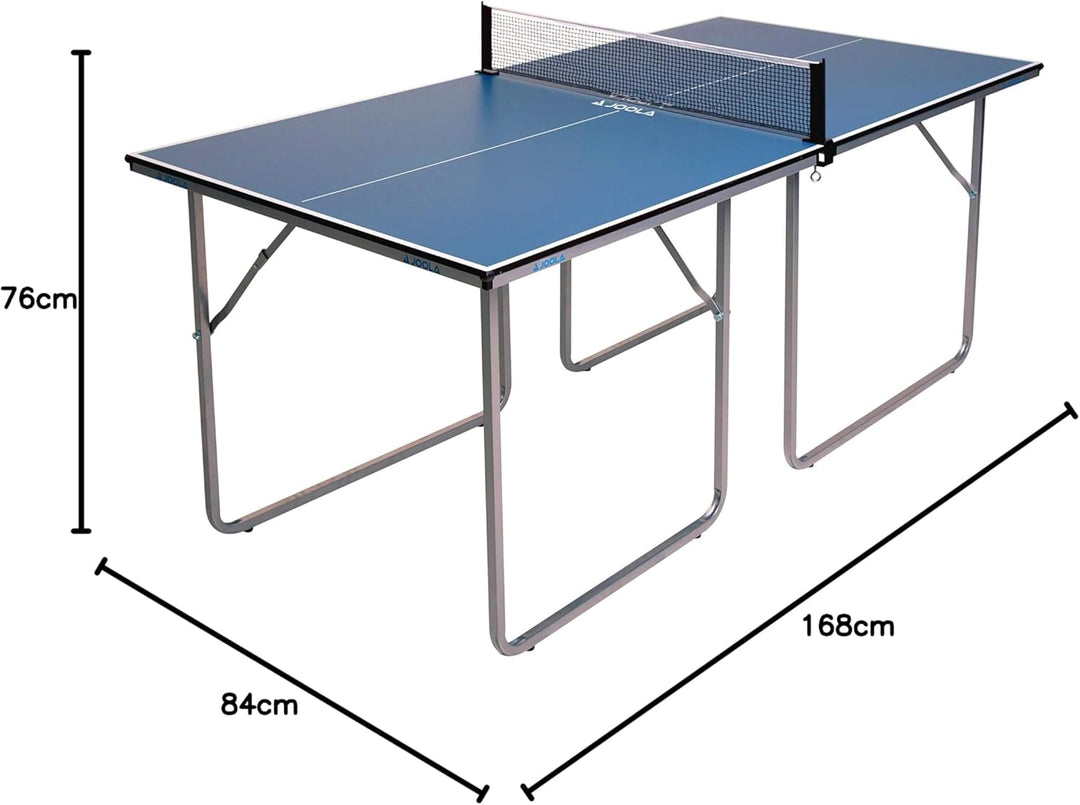 JOOLA Tischtennistisch Midsize blau Platte + Tischtennis-Set Team School, blau Platte + Tischtennis-