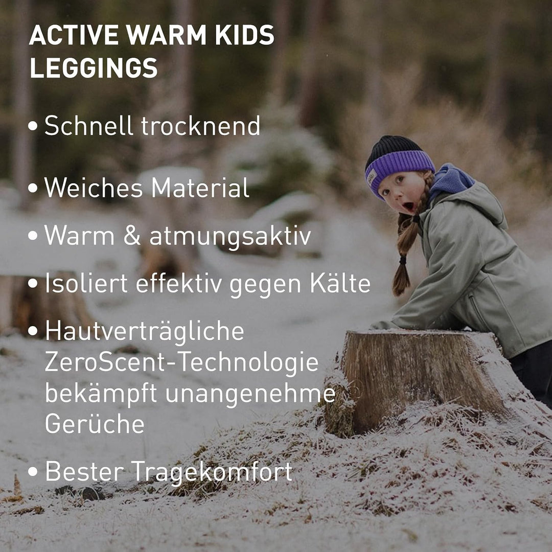 Odlo Thermo Leggings für Kinder Active Warm | Funktionsunterwäsche für Mädchen &amp; Jungen | Warme Ther