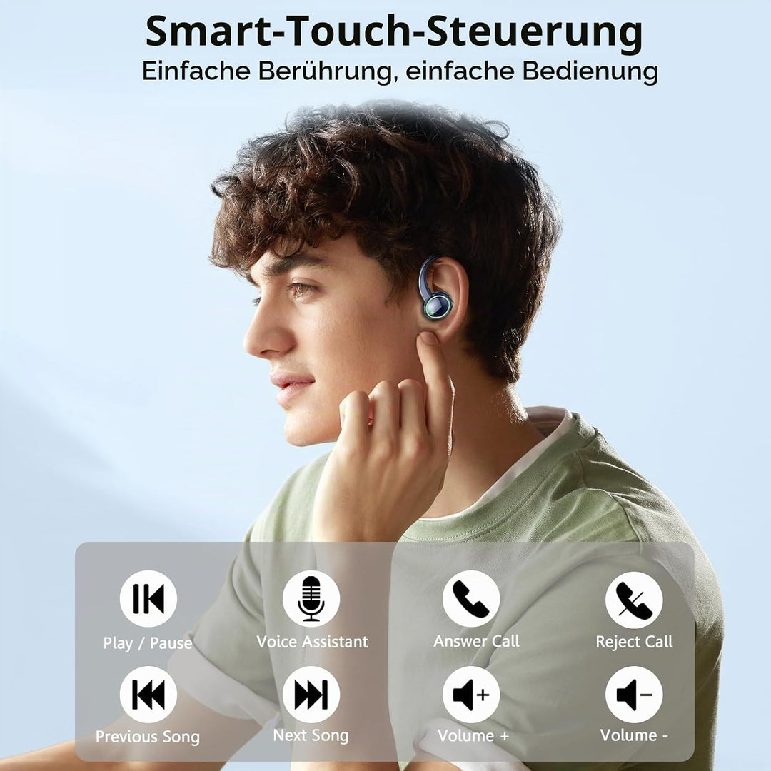 Rolosar Bluetooth Kopfhörer, Kopfhörer Kabellos Bluetooth 5.4 Sport, 50 std Spielzeit In Ear Kopfhör