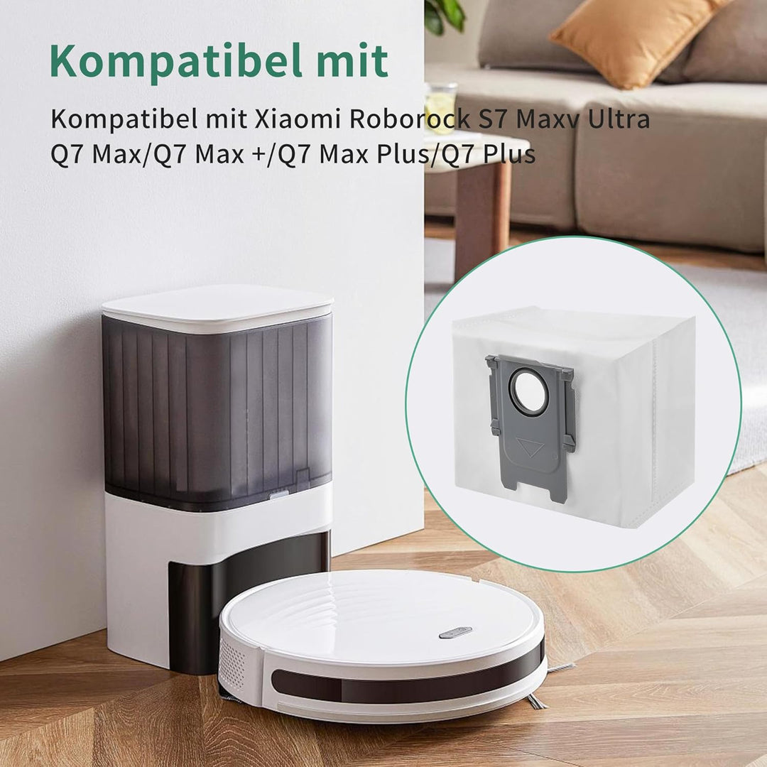 14 Stück Staubbeutel für Roborock S7 MaxV Ultra/S7 Pro Ultra/Q7 Max+/S8+/Q5+ Staubsauger Absaugstati