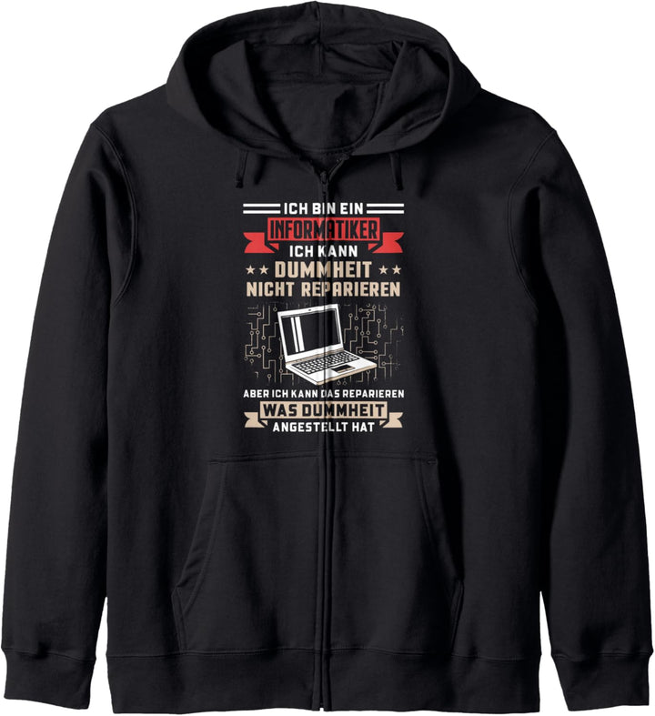 Ich bin Informatiker Dummheit nicht reparieren Binär USB Kapuzenjacke
