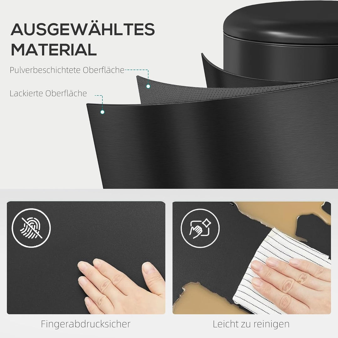 HOMCOM Mülleimer 20L Treteimer Abfalleimer mit Deckel und Fusspedal, Müllbehälter mit Inneneimer, So