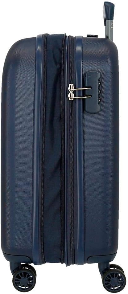 Movom Riga Kabinenkoffer Blau 40x55x20 cms Hartschalen ABS Kombinationsschloss 37L 3Kgs 4 Doppelräde