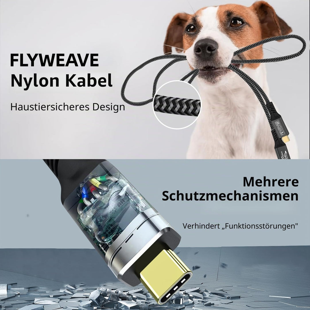 CAKOBLE USB C Verlängerung Kabel 3M,usb-c verlängerung buchse auf steckerUnterstützt usb c 3.2 verlä