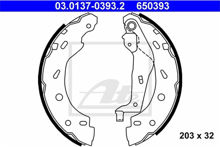 ATE 03.0137-0393.2 Bremsbackensatz