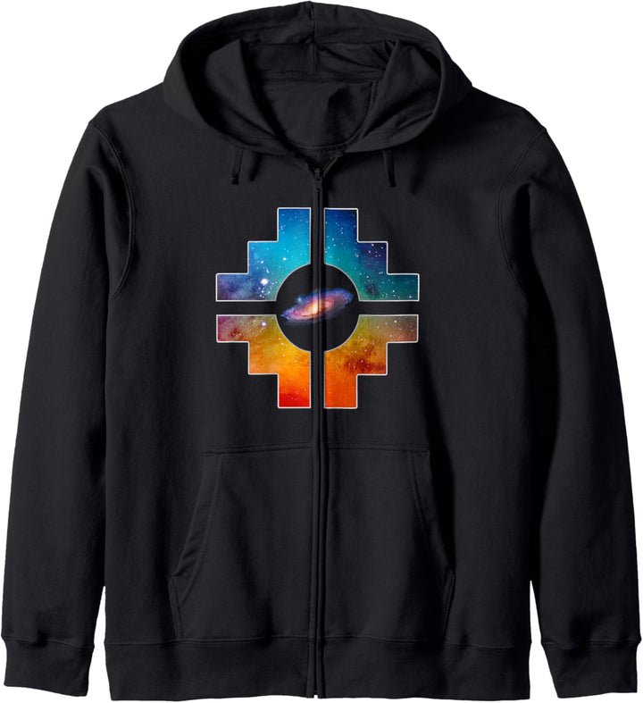 Chakana Inka Galaxiesymbol Kapuzenjacke
