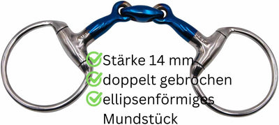 AMKA Olivenkopftrense Sweet Iron doppelt gebrochen Stärke 14 mm Ringe 65 mm 13,5, 13,5