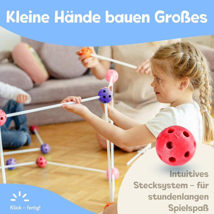 Konstruktionsspielzeug DIY Höhle Bauen Kinder Set BAU Spielzeug Höhlenbauset Creative Fort Decke Bud