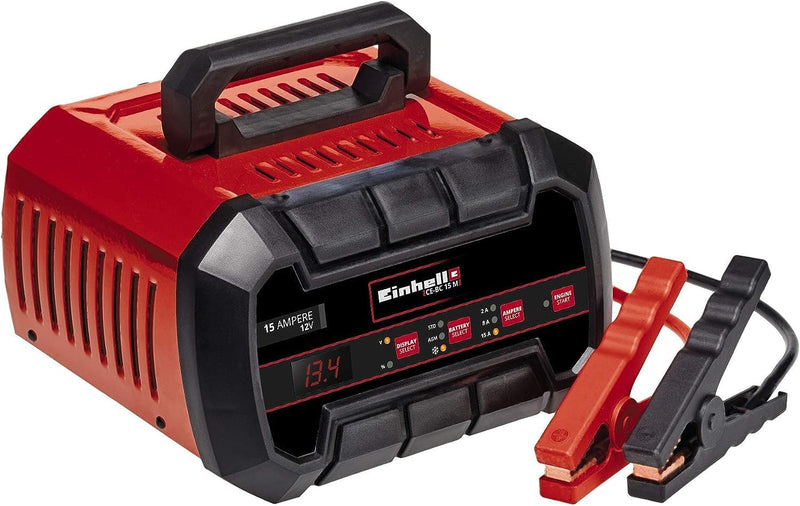 Einhell Batterie-Ladegerät CE-BC 15 M (für Gel-, AGM-, wartungsfreie/-arme Blei-Säure-Batterien, 12V