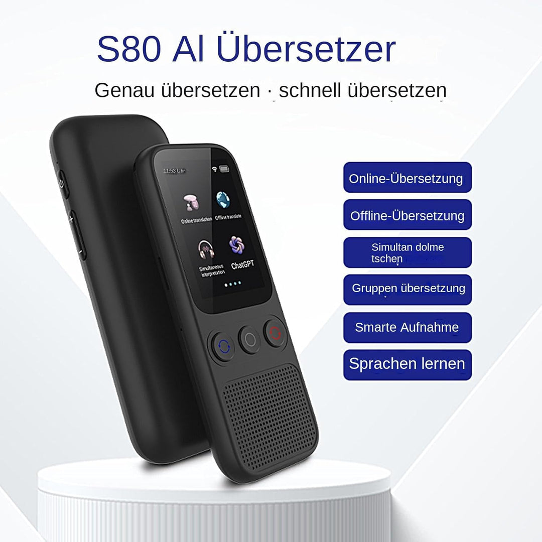 138 Sprachübersetzer Ohne Internet, Übersetzer Mit Sprachausgabe, Sofortübersetzer Smart Translator,