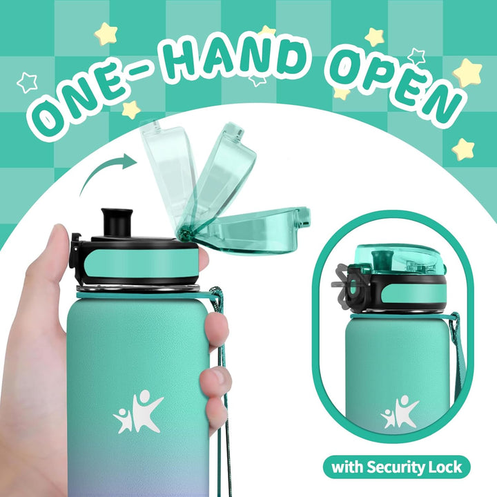 KollyKolla Trinkflasche 500ml, Thermoskanne Kalt&Warm, Trinkflasche Edelstahl BPA-Frei, Doppelwandis