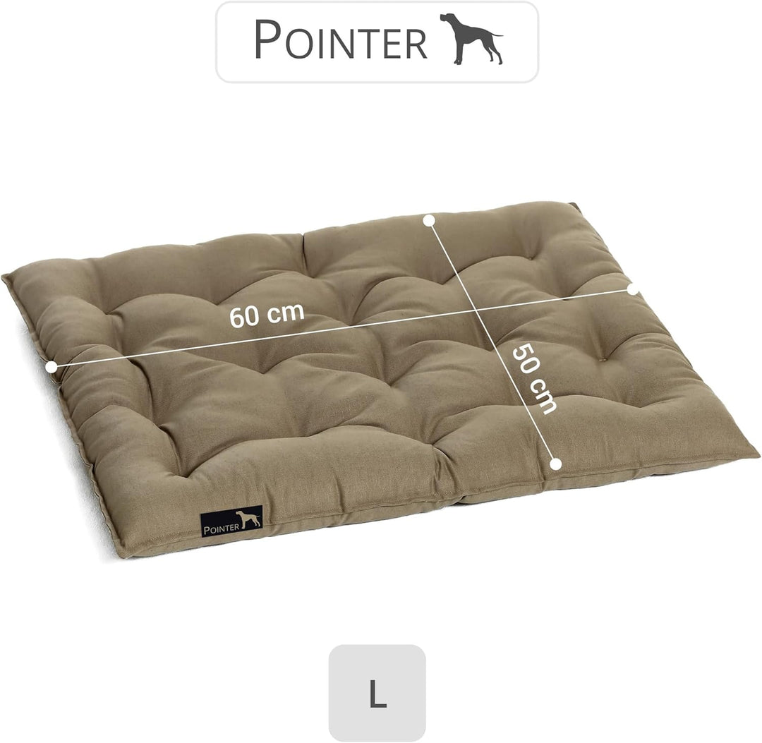 Doctor Bark Pointer | Hundekissen Urban - orthopädisch, waschbar, robust, bequem (L - 60x50 cm, Gold