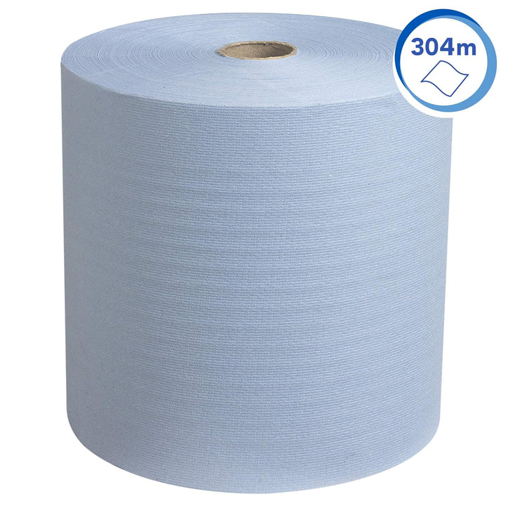Scott Rollenhandtuch 6668 – 6 x 304 m blau Handtuchpapier, 1-lagige Rollen, Einzelentnahme, weich, r