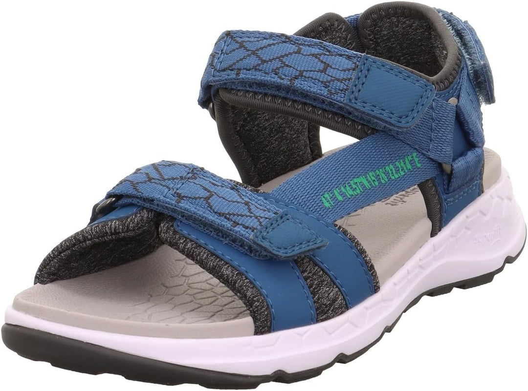 Superfit Mädchen Criss Cross Sandale 1-000580Sandale 27 EU Weit Blau Grün 8030, 27 EU Weit Blau Gr&#