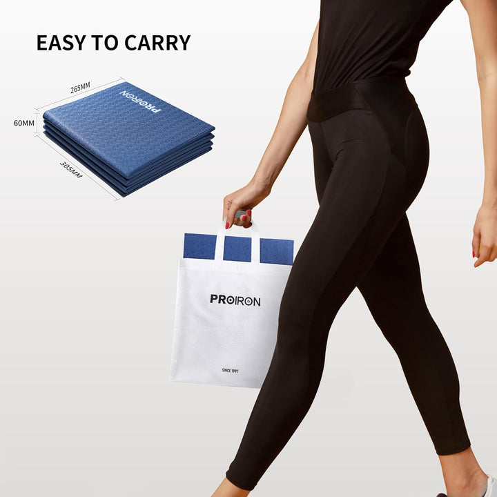 PROIRON Yogamatte Faltbar TPE, Reise Yogamatte rutschfest &amp; leicht 183cm x 61cm x 6mm, Gymnastikmatt
