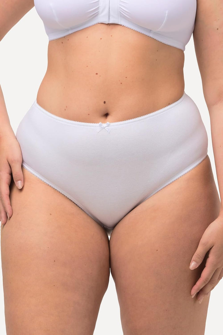 Ulla Popken Damen Taillenslip (5er Pack) 70-72 Schwarz-weiss, 70-72 Schwarz-weiss