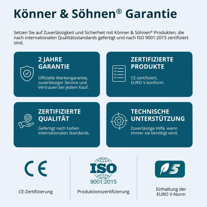 Könner & Söhnen KS 3300i. Benzin-Invertergenerator 3300W, stromerzeuger mit 2xSchuko 230V, notstromg
