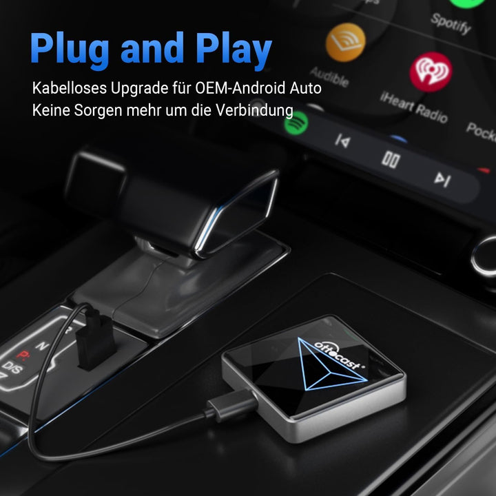 OTTOCAST Android-Auto-Wireless-Adapter-Kabellos-AA-Dongle, Android Car Kabellos Adapter Plug Play Dr