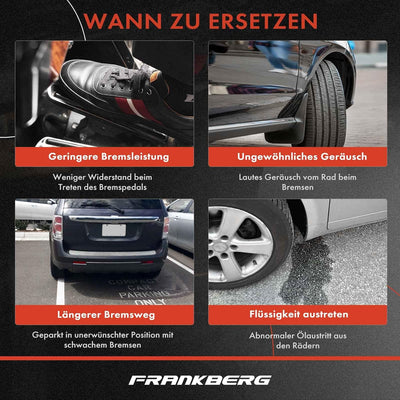 Frankberg Bremssattel Bremszange Hinten Links Kompatibel mit Picanto TA 1.0L 1.2L 2011-2021 Replace#