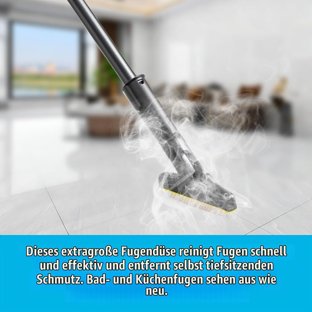 Dampfreiniger Zubehör Für Kärcher XXL Fugenbürste mit flexiblem Gelenk, Fugenbürsten-Set für Kärcher