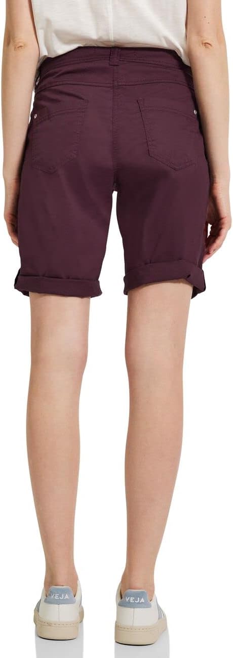 Cecil Damen Baumwollshorts 36W Wineberry Red, 36W Wineberry Red