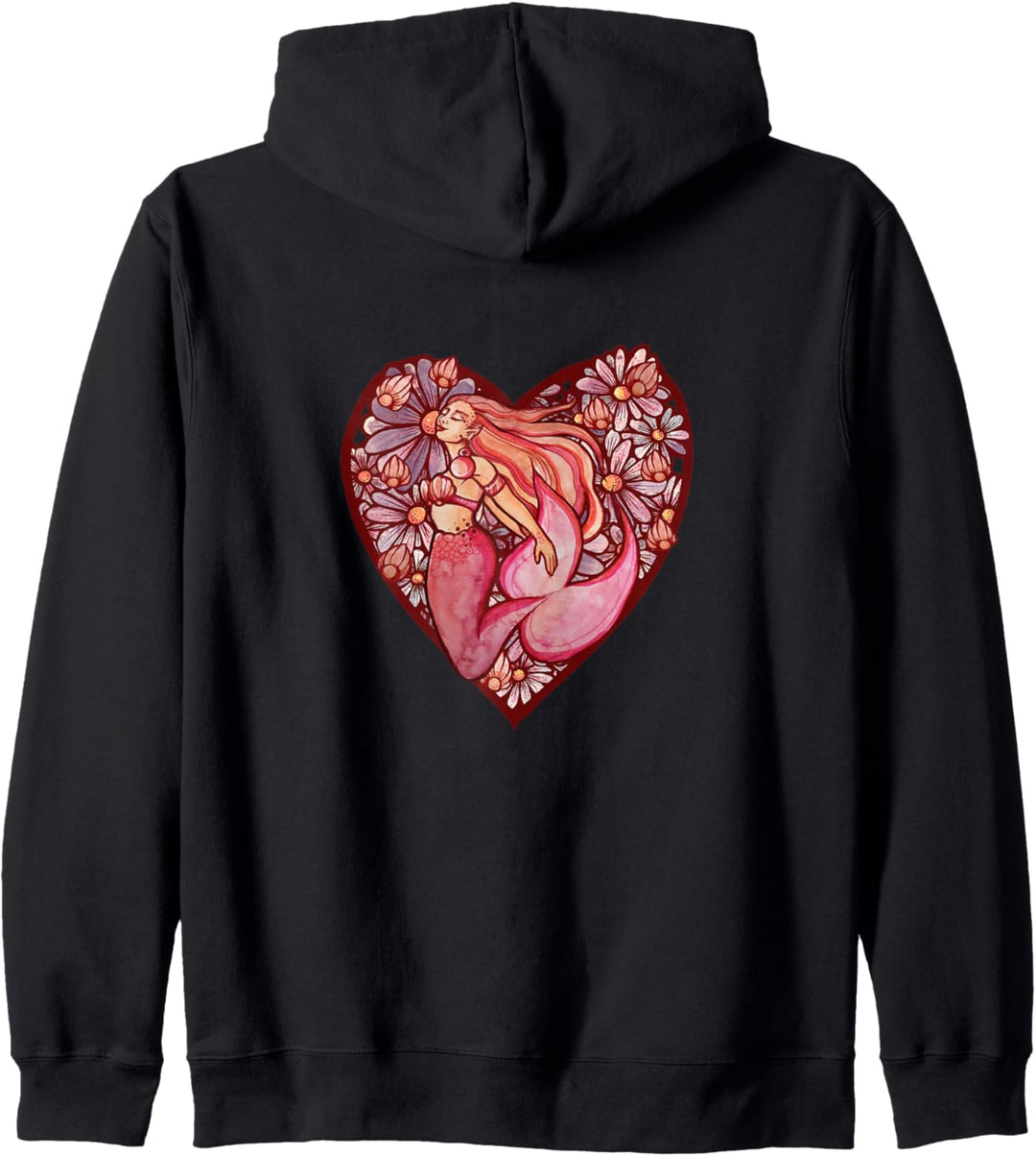 Cute Mermaid Nette Meerjungfrau Kunst Spass Kapuzenjacke