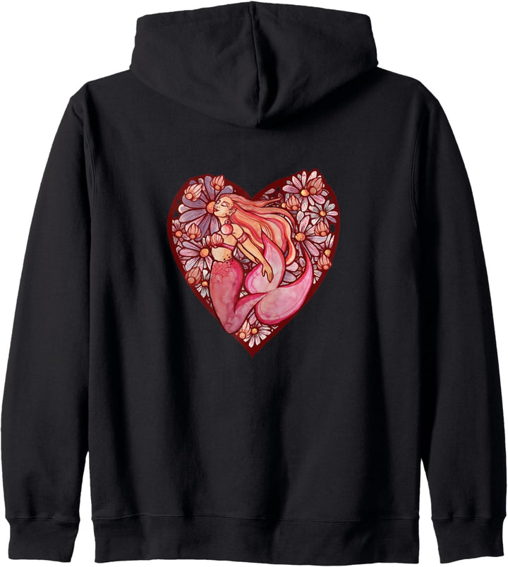 Cute Mermaid Nette Meerjungfrau Kunst Spass Kapuzenjacke