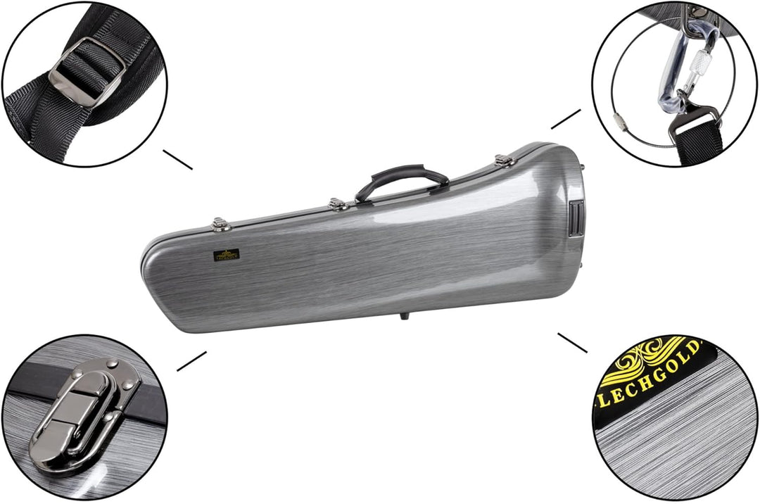 Lechgold Deluxe Koffer für Posaune (Tenor) - Stabiles Formetui für alle gängigen Tenorposaunen - The