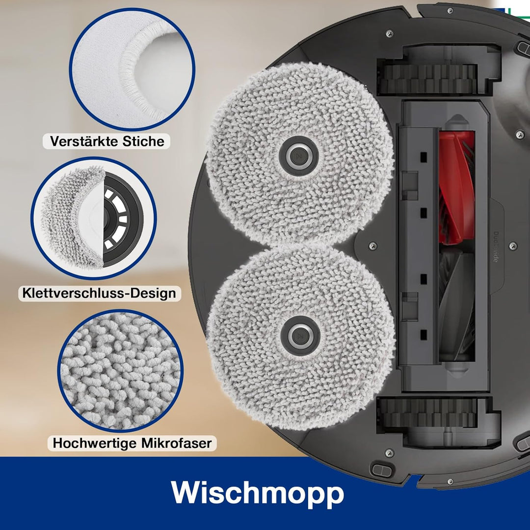 MXZONE 20 Stück Staubsauger Zubehör für Roborock Saros 10R / Qrevo CurvX Saugroboter, 2 Hauptbürste,