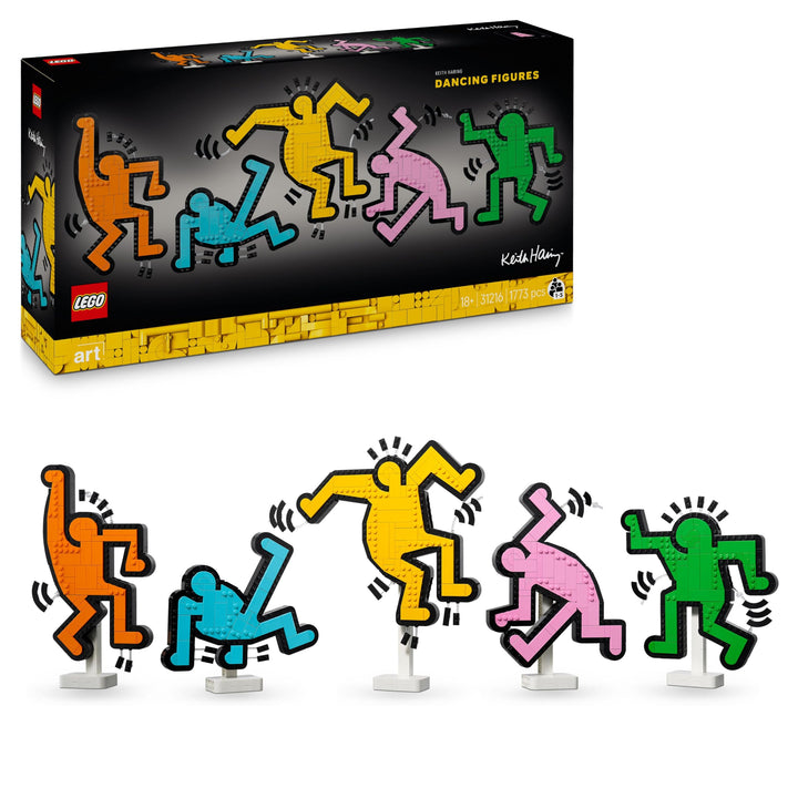 LEGO Art Keith Haring – Tanzende Figuren – Bauset für Erwachsene – Wandkunst oder DIY-Dekoration für