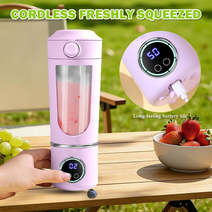 Tragbarer Mixer, Mini Standmixer Blender, 700ml Tragbarer Mixer Smoothie Maker, With 12 Stainless St