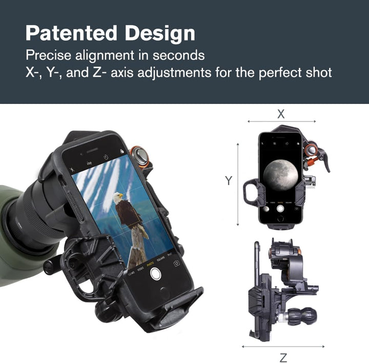 Celestron NexYZ Smartphone-Teleskop-Adapter, Schwarz, Adapter