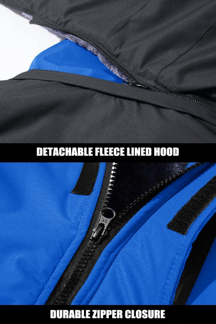 MAGCOMSEN Winterjacke Herren Warm Gefüttert Skijacke Wasserdicht Regenjacke Snowboardjacke Outdoor F