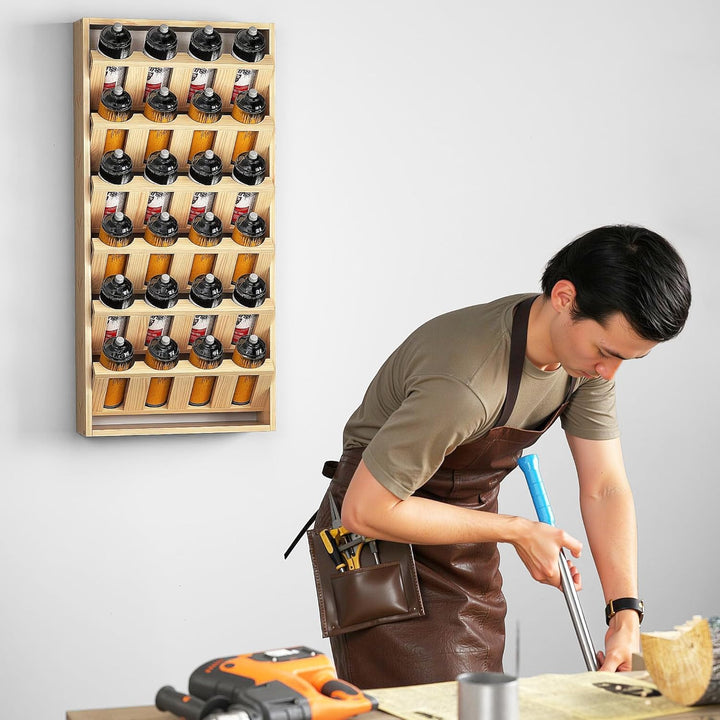 Sprühdosenhalter zur Wandmontage, 6-Tier Sprühdosenhalter Aufbewahrungsregal, 24 Sprühflaschen Farbf
