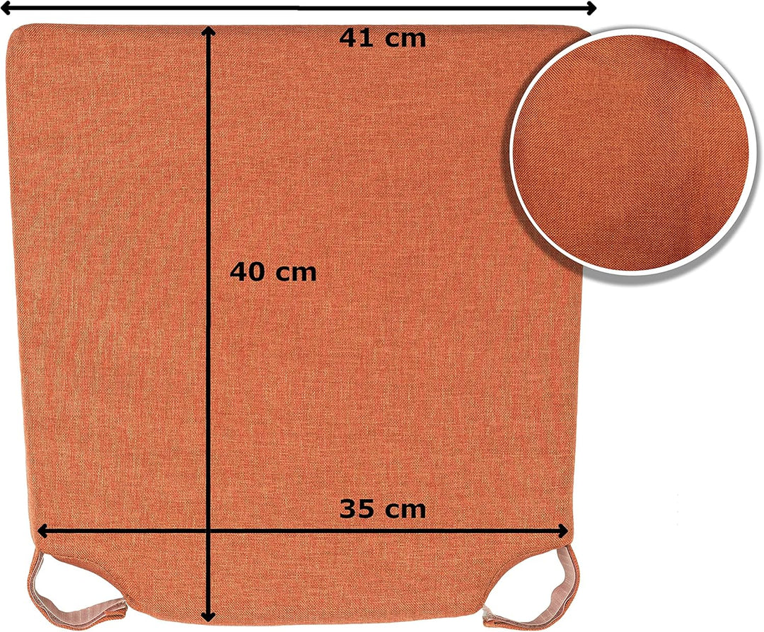 sunnypillow 4er Set Stuhlkissen mit Klettverschluss Polsterauflage Auflage für Stühle - Indoor/Outdo