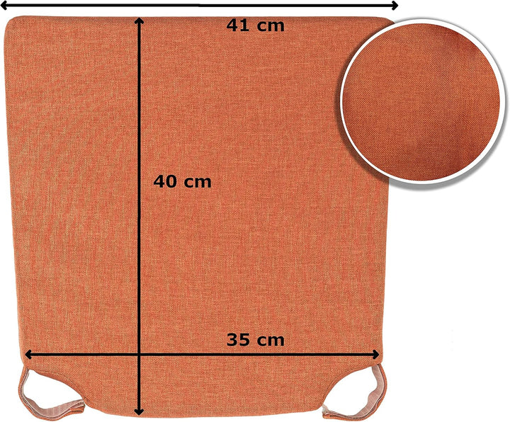sunnypillow 4er Set Stuhlkissen mit Klettverschluss Polsterauflage Auflage für Stühle - Indoor/Outdo