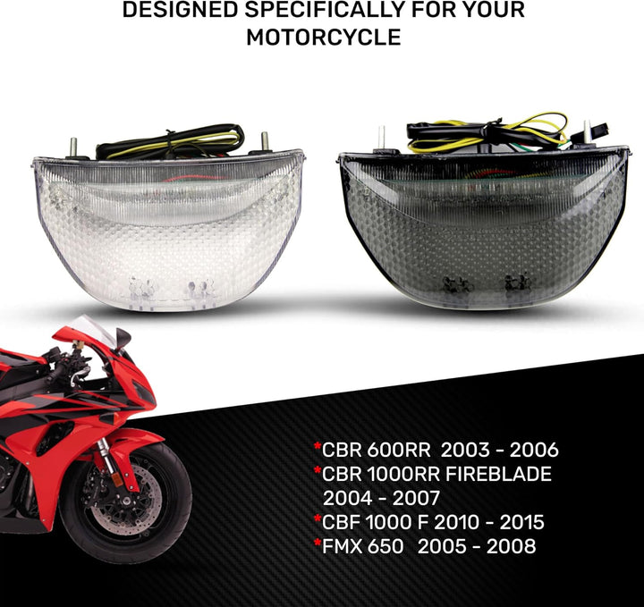 aVDB-moto LED Bremslicht kompatibel mit HONDA CBF 1000 CBF1000 SC64 2010-2015, CBR 600 RR 600RR PC37