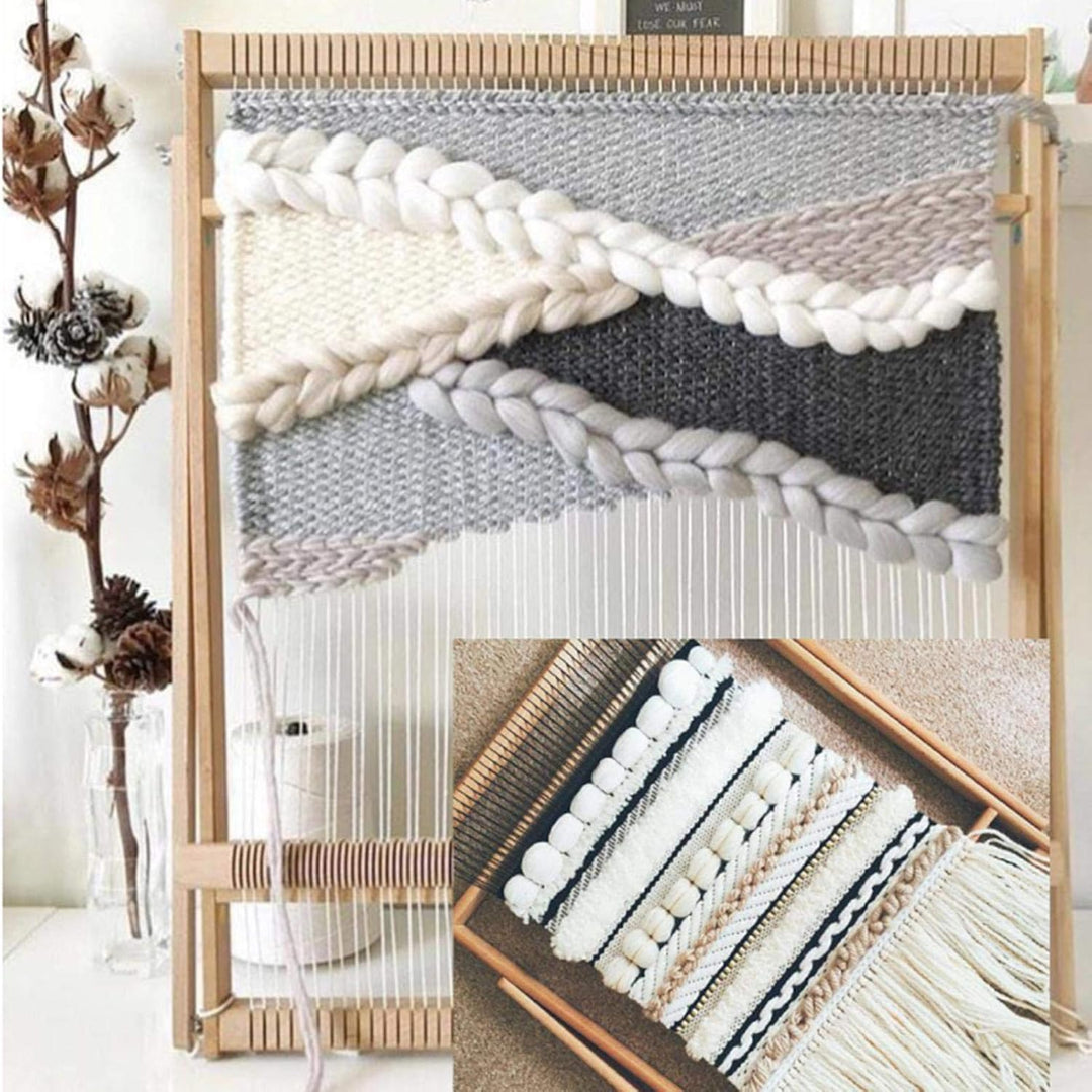 Veeteah Schärbretter zum Weben | DIY-Textil-Nähwerkzeug für Kinder | WeavingStrickmaschine Kit Holzt