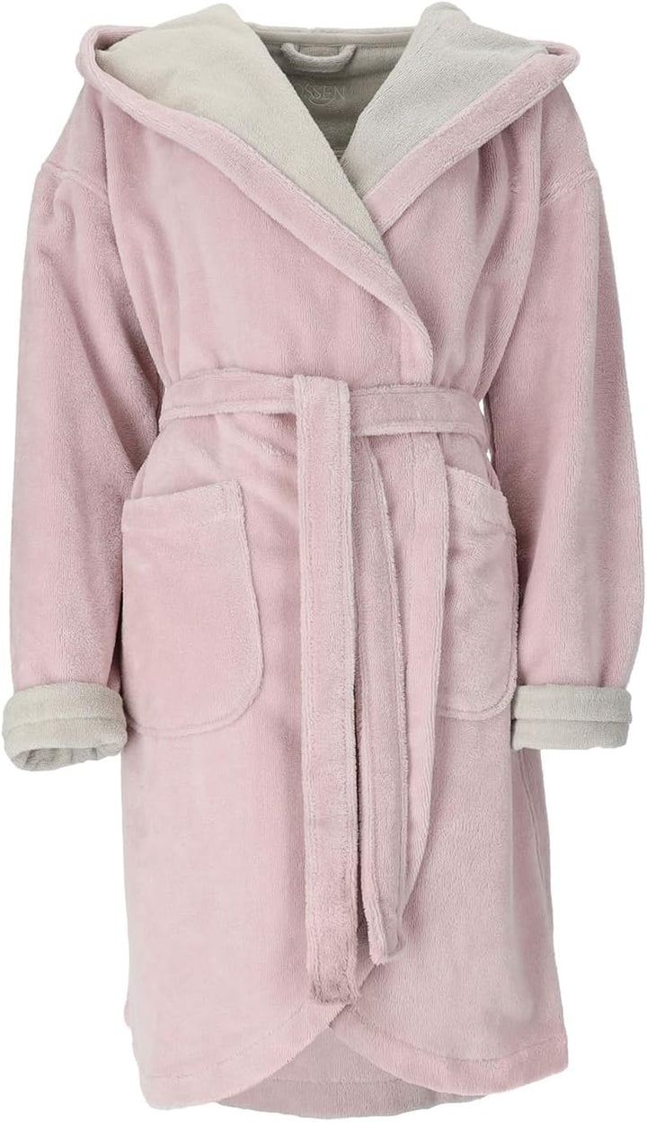 Vossen Damen Bademantel Palermo, Einfarbig M sea lavender/ivory - 0005, M sea lavender/ivory - 0005